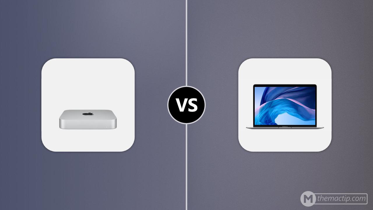 Apple Mac mini (M1, 2020) vs. MacBook Air 13” 2019