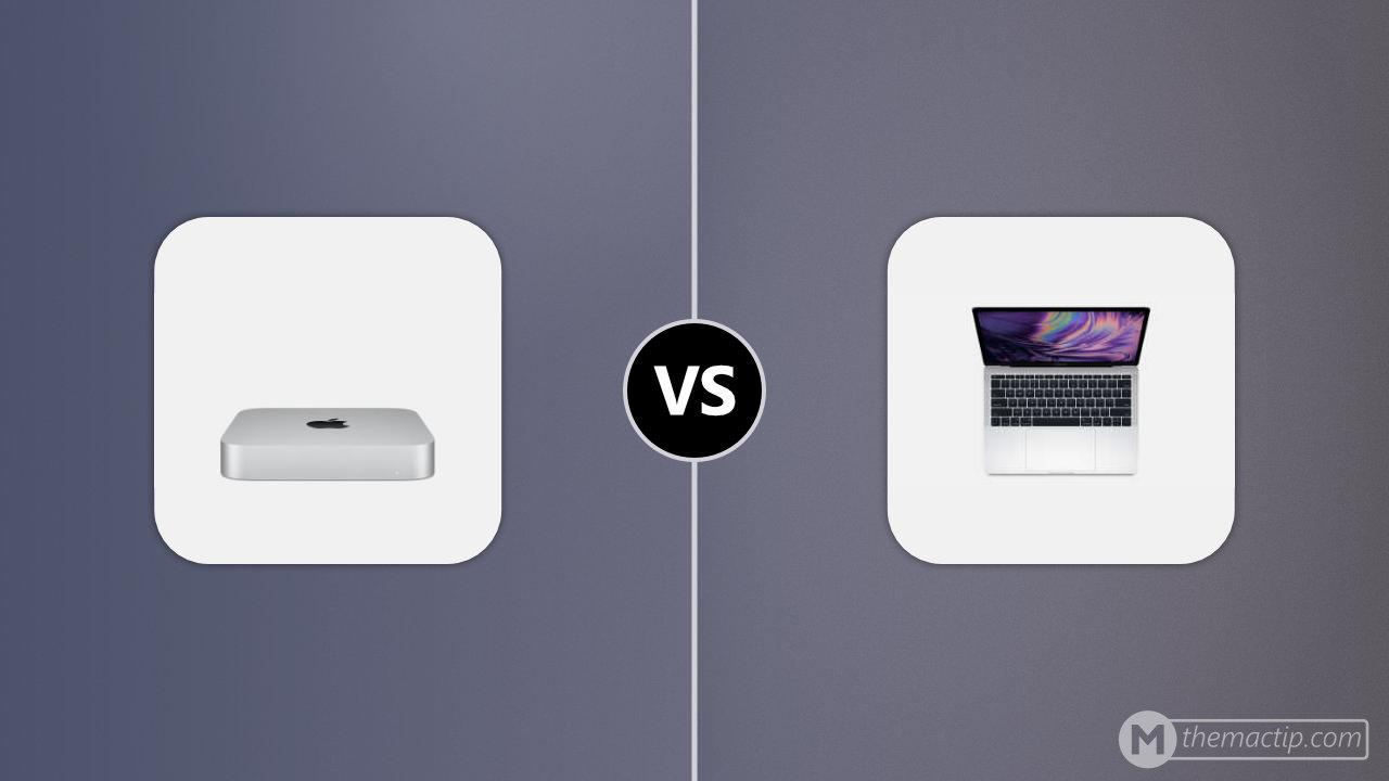 Apple Mac mini (M1, 2020) vs. MacBook Pro 13” (2019, 2 Thunderbolt 3)