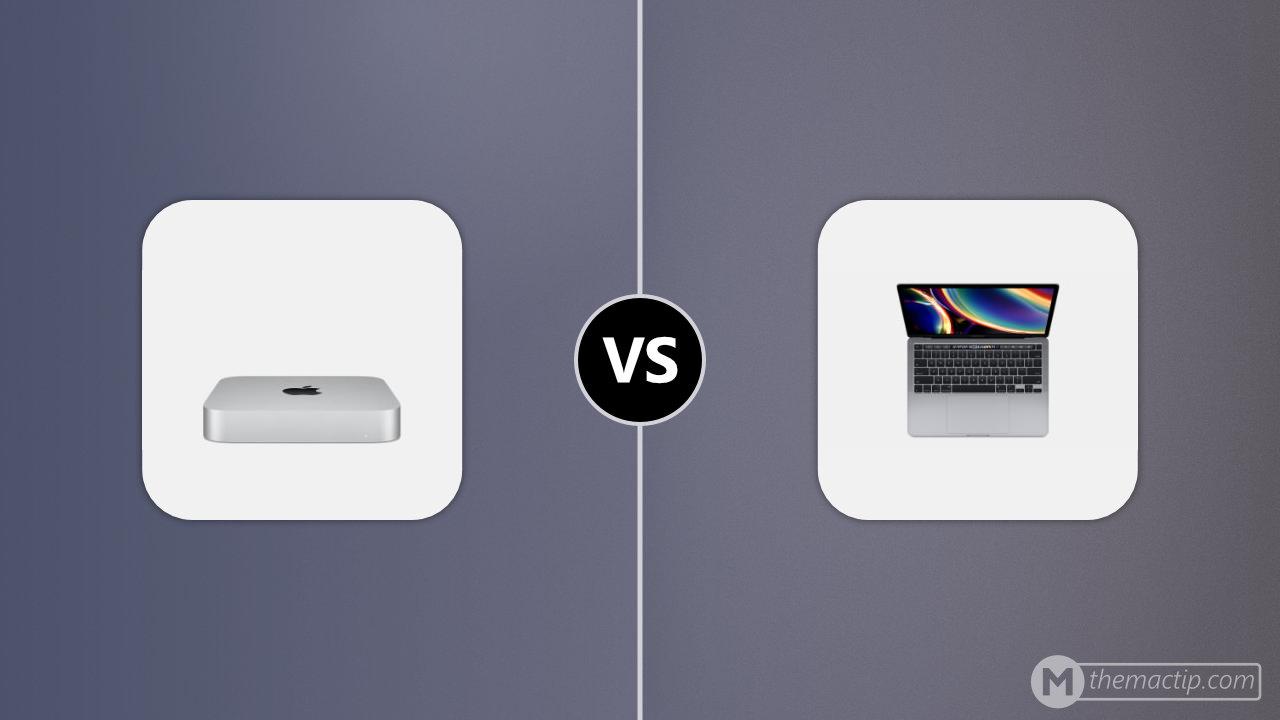 M1 Mac mini vs. 2020 MacBook Pro 13 (4TB3)