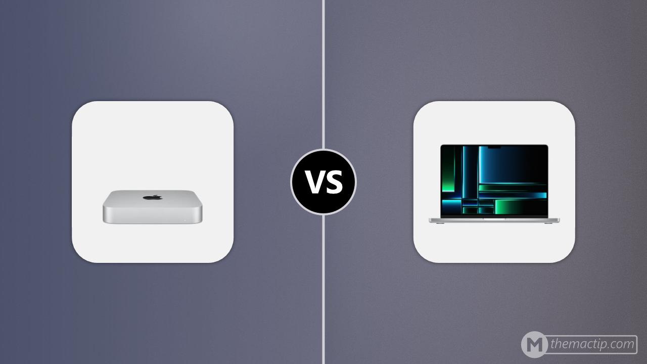 M1 Mac mini vs. M2 MacBook Pro 14”