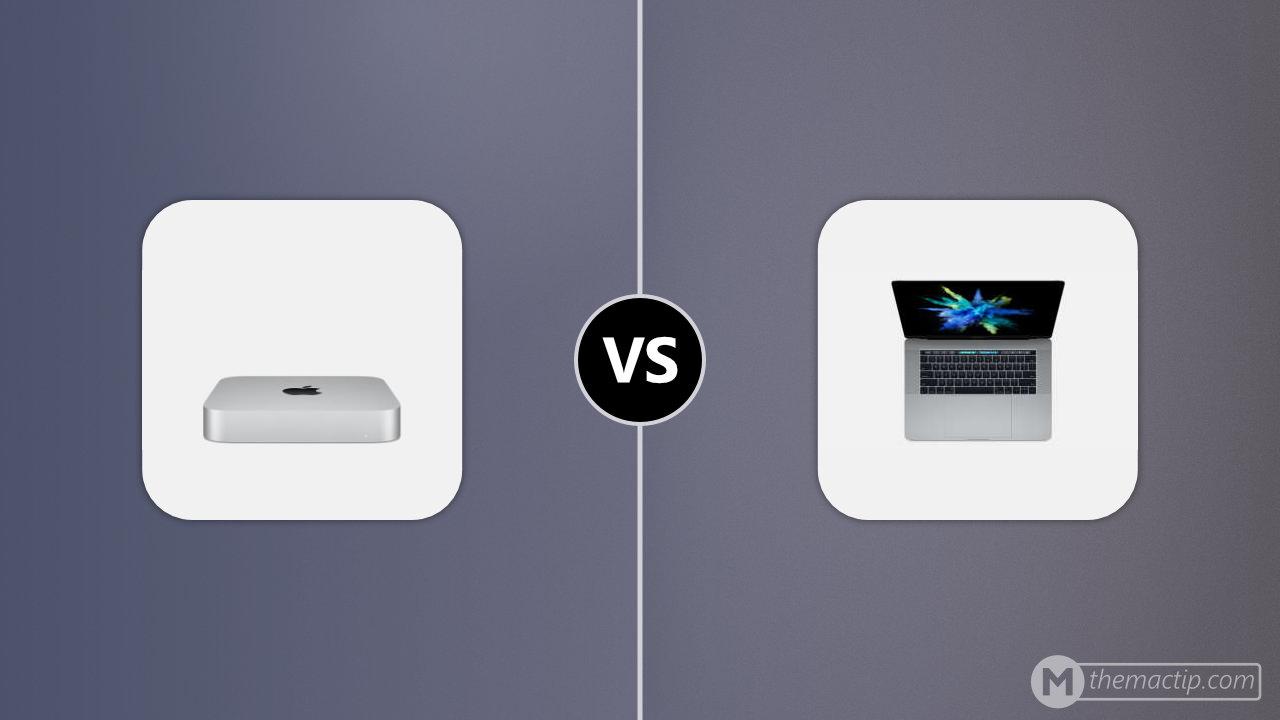 Apple Mac mini (M1, 2020) vs. MacBook Pro 15” (2017)