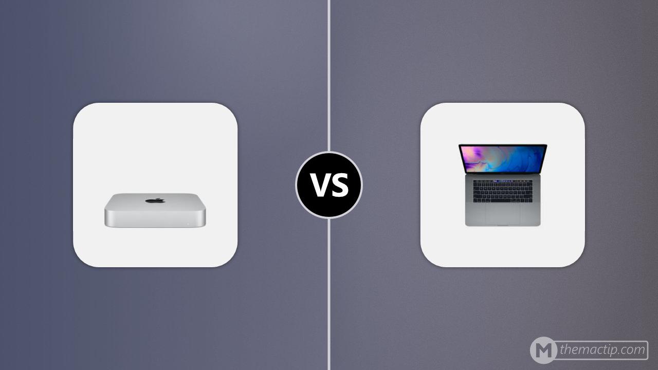 Apple Mac mini (M1, 2020) vs. MacBook Pro 15” (2019)