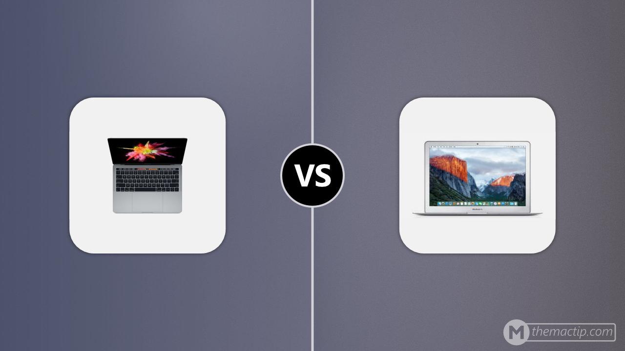 MacBook Pro 13” (2016, 4 Thunderbolt 3) vs. MacBook Air 13” 2015