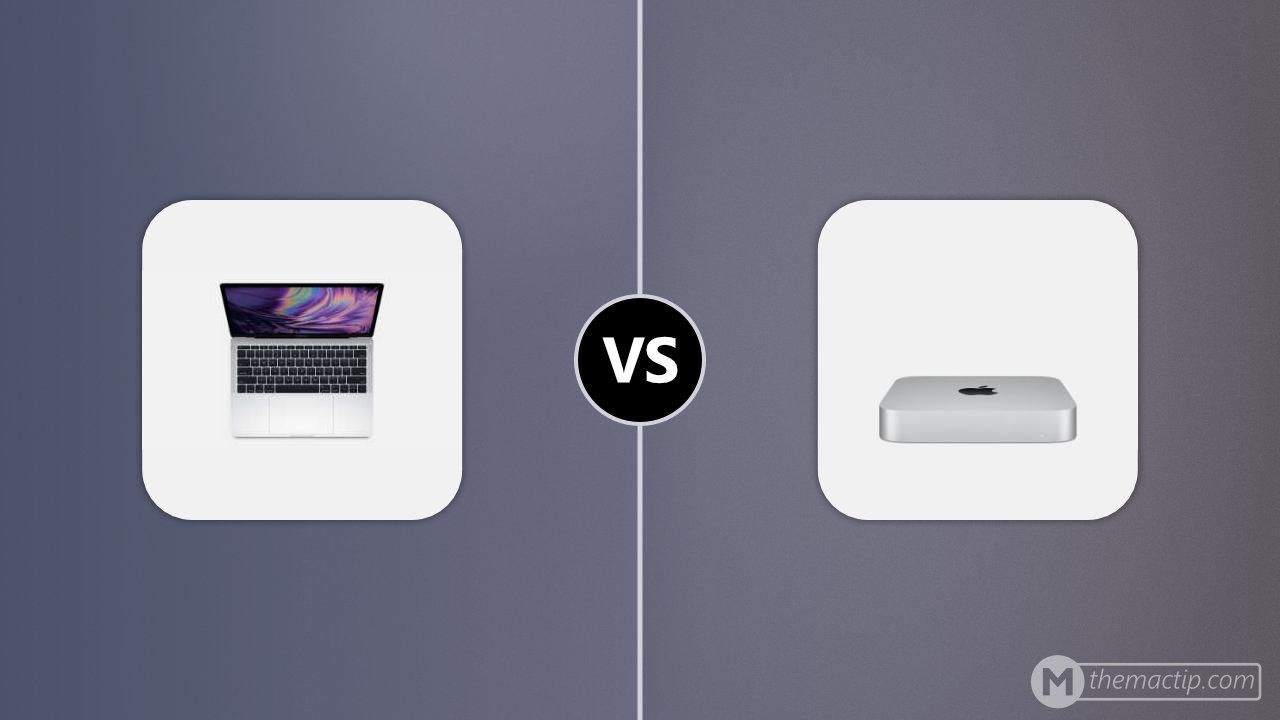 MacBook Pro 13” (2019, 2 Thunderbolt 3) vs. Apple Mac mini (M1, 2020)
