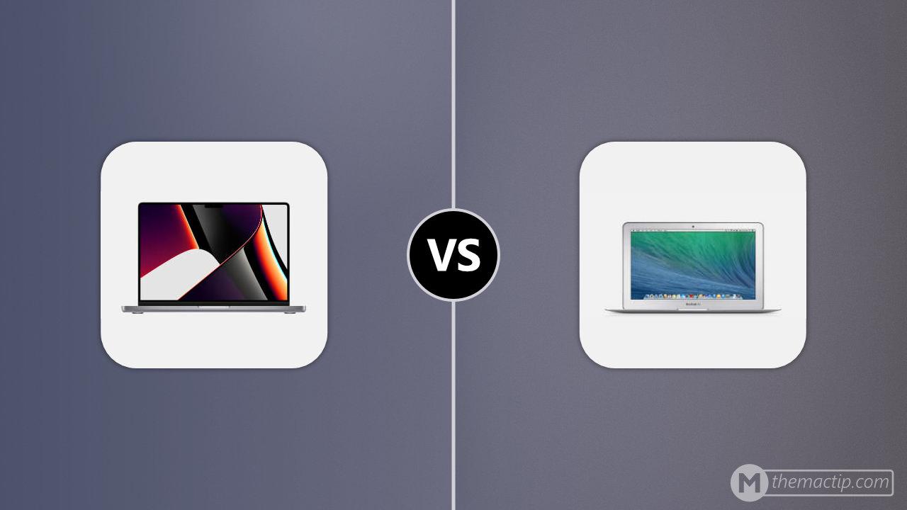 M1 MacBook Pro 14” vs. MacBook Air 11” 2013