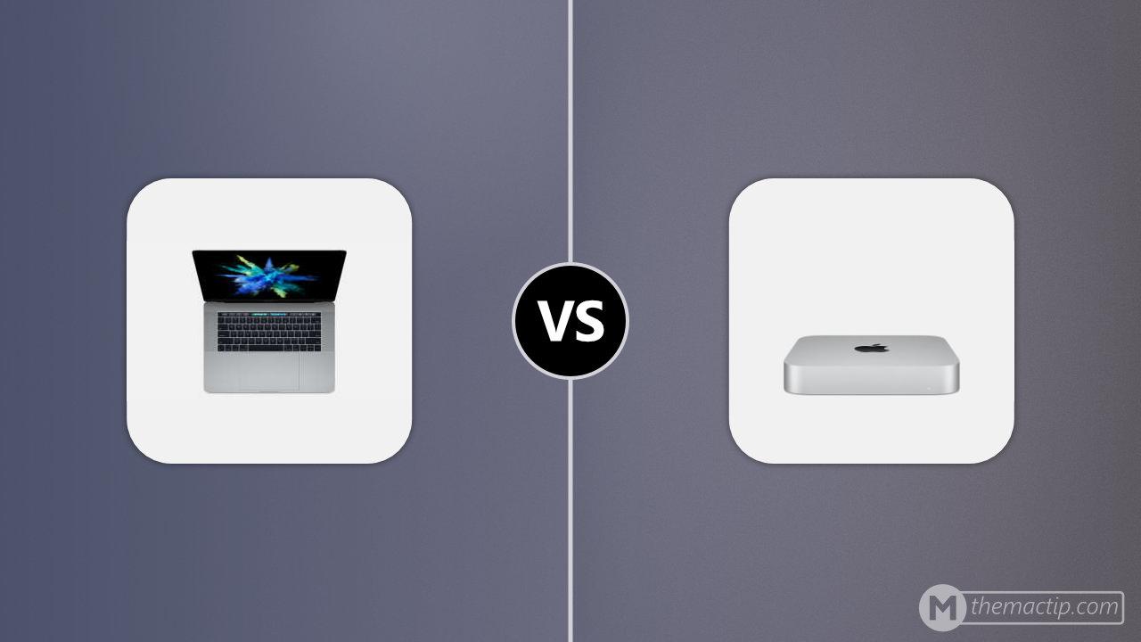 MacBook Pro 15” (2017) vs. Apple Mac mini (M1, 2020)