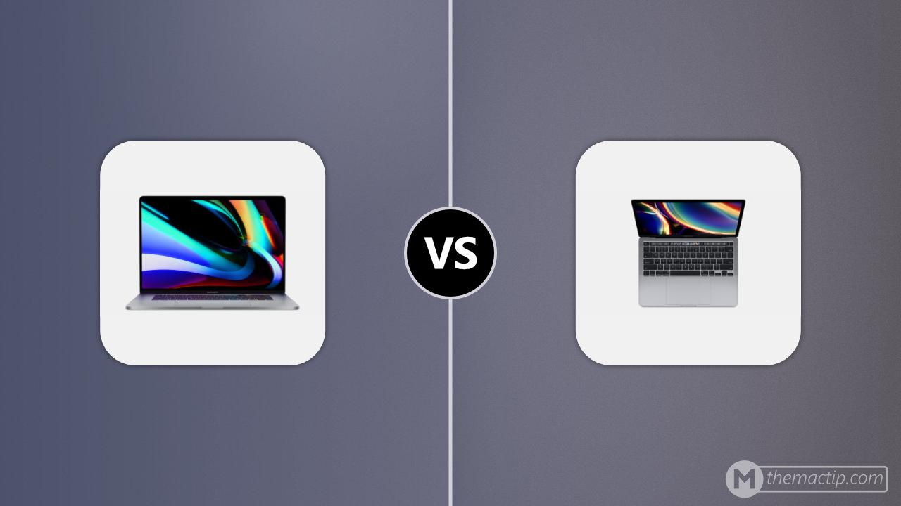 MacBook Pro 16” (2020) vs. MacBook Pro 13” (2020) with 4 Thunderbolt 3