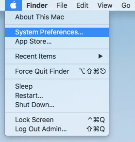 Apple menu - System Preferences