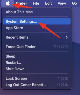 Apple Menu - System Settings...