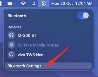 Go to Bluetooth settings