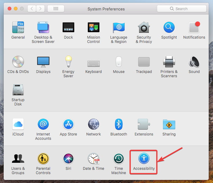 System Preferences - Accessibility